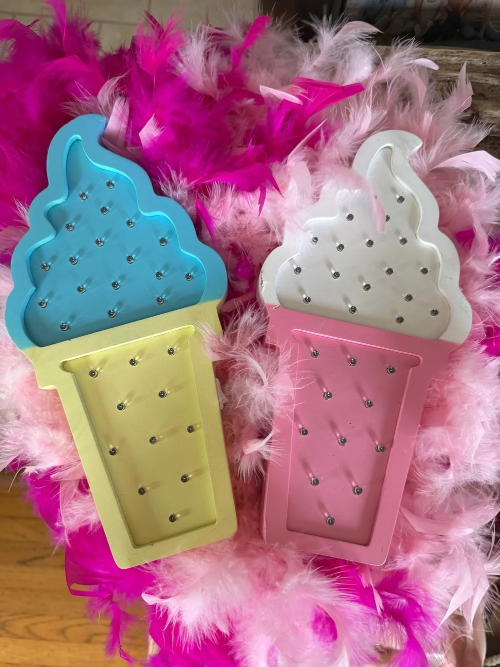 Ice Cream Party Decor Set - Teal, Pink, Purple, Lime - Unbranded